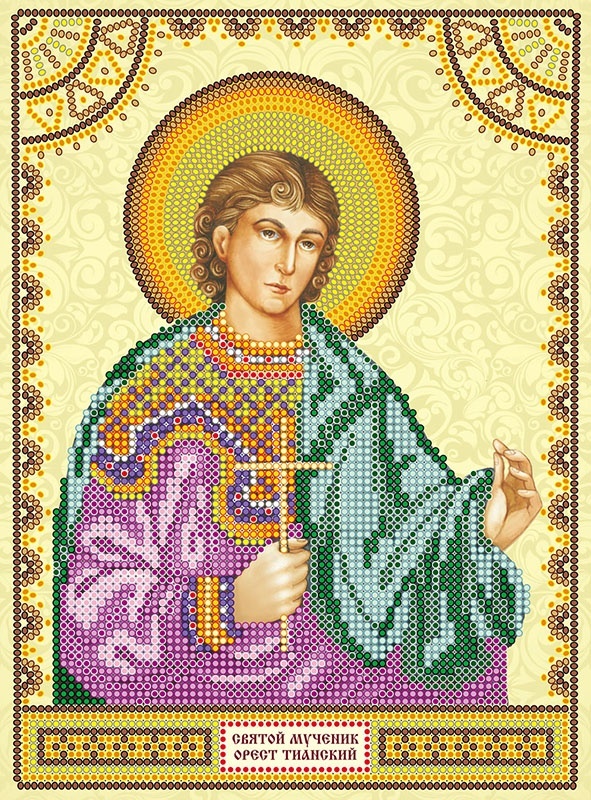 Абрис Арт икона на холсте, Святой Орест, 17х23 см