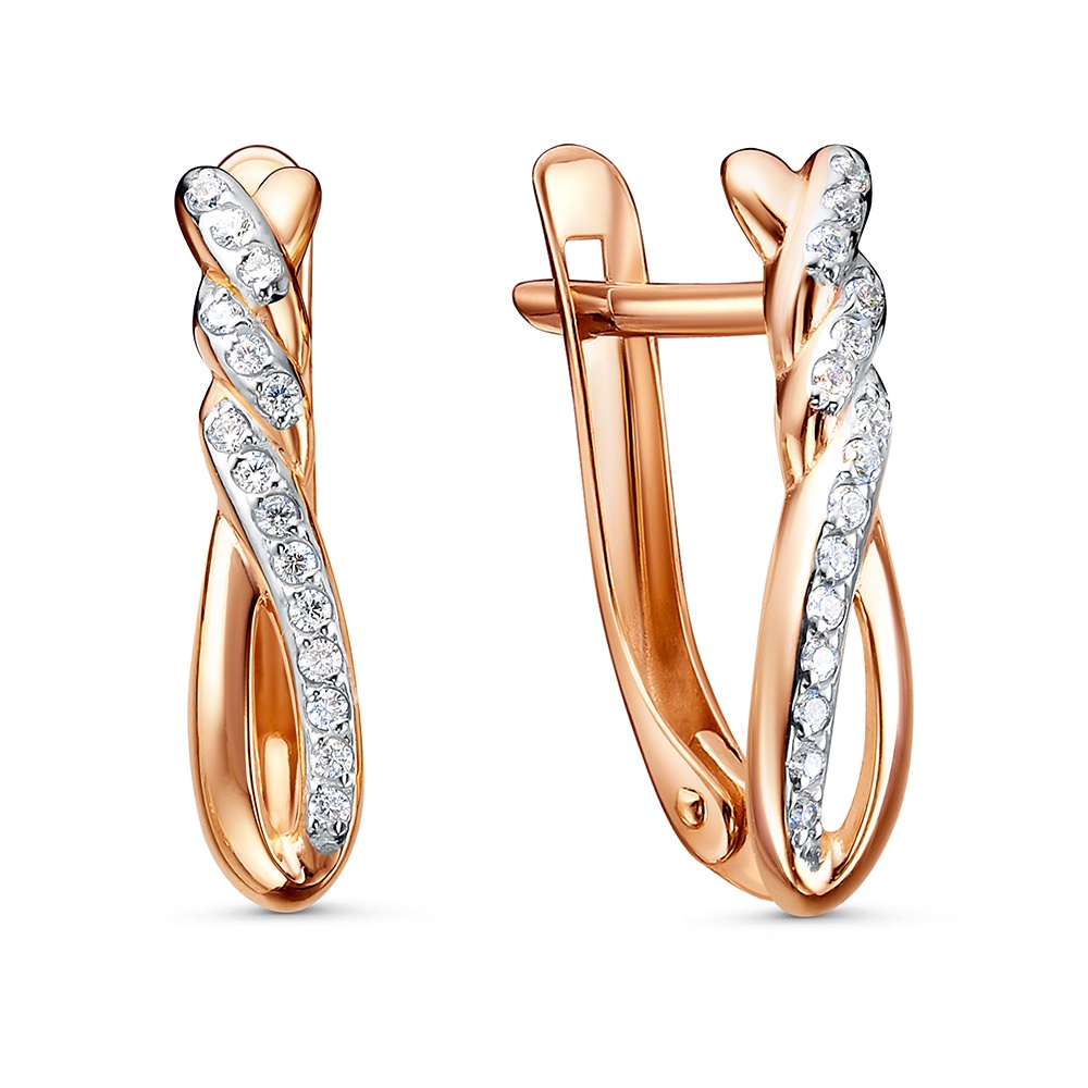 

Серьги из золота 585Gold 302008055, фианит, 302008055