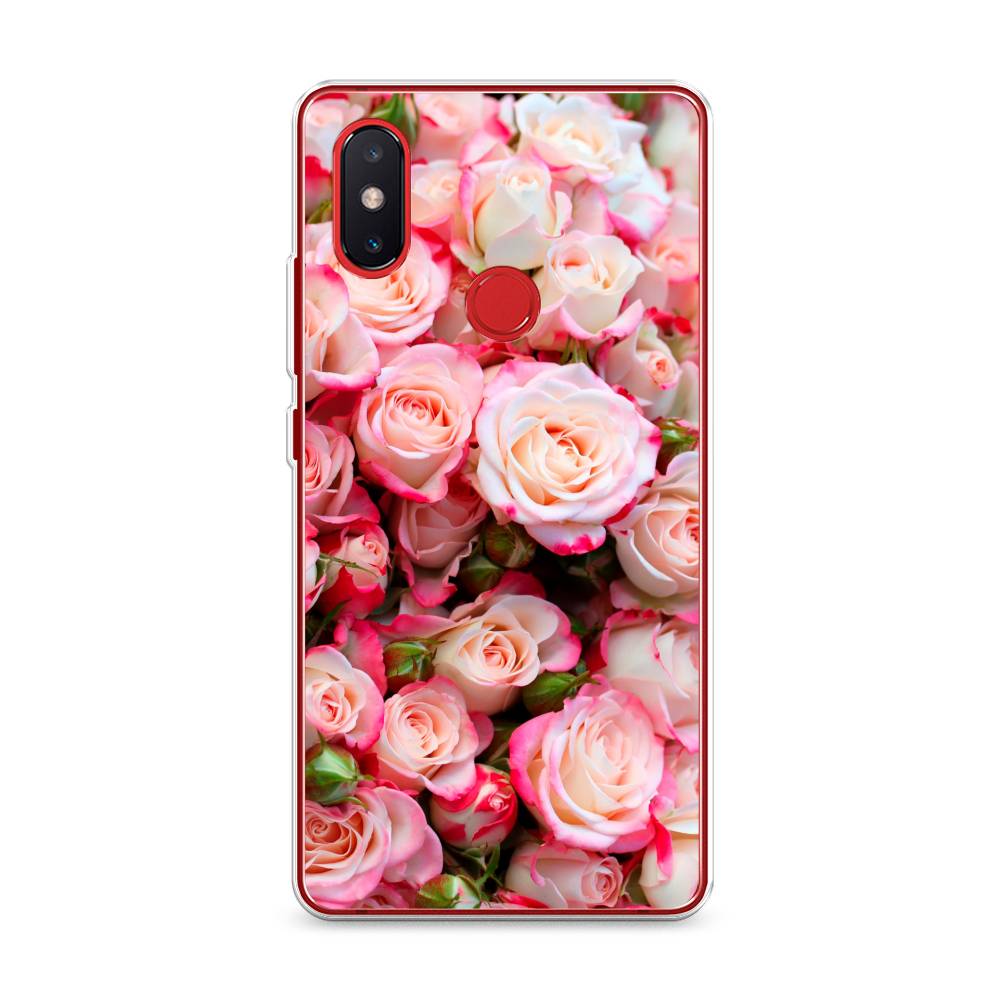 

Чехол на Xiaomi Mi 8 SE "Много роз", Розовый, 33750-2