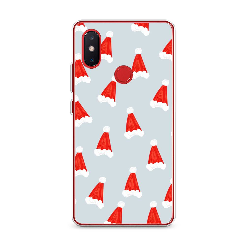 

Чехол на Xiaomi Mi 8 SE "Новогодние шапочки", Белый;красный;серый, 33750-5