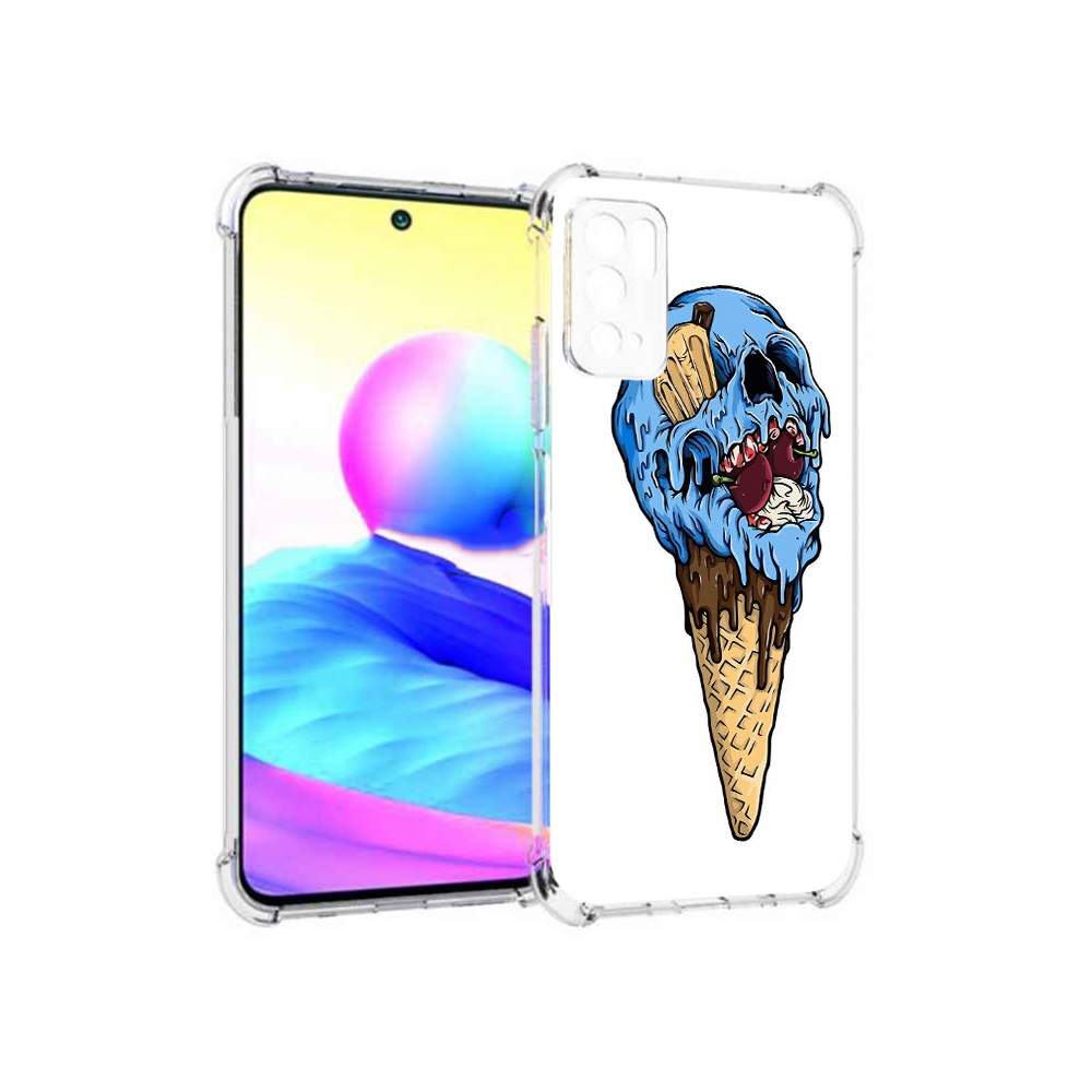 

Чехол MyPads Tocco для Xiaomi Poco M3 Pro мороженное череп, Прозрачный, Tocco