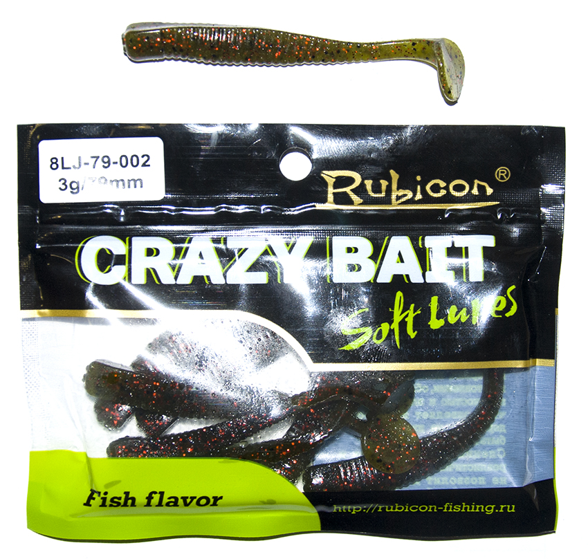 

Силиконовая приманка RUBICON Crazy Bait LJ 3g, 79mm, цвет 002 (8 шт), Желтый, Crazy Bait LJ