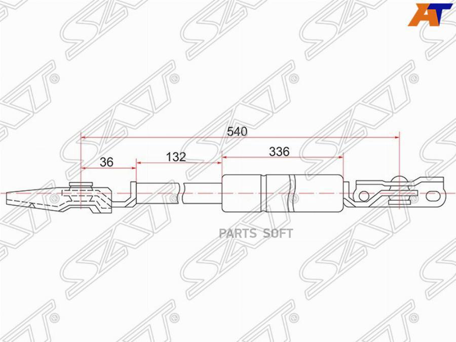 Амортизатор Крышки Багажника Toyota Nadia N1 98-03 Rh (правый) Sat арт. ST-68950-44040