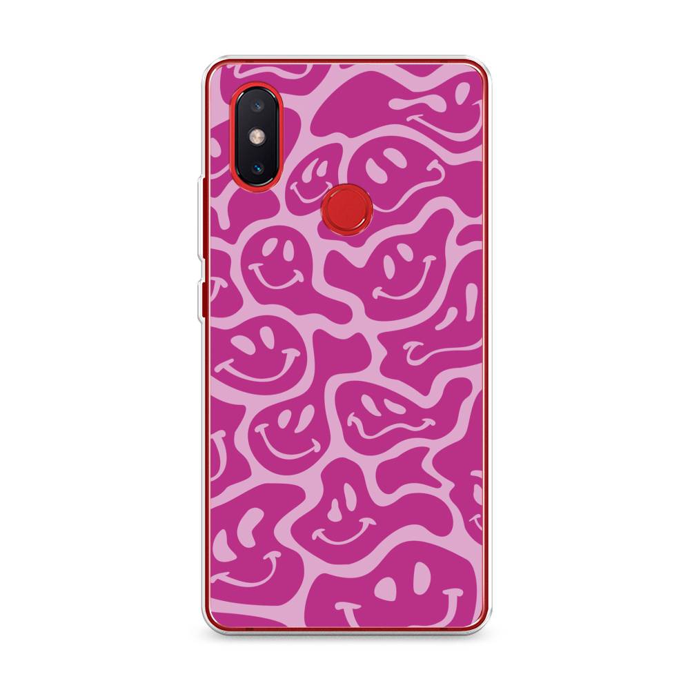 

Чехол на Xiaomi Mi 8 SE "Расплывчатые смайлики розовые", Фиолетовый, 33750-6