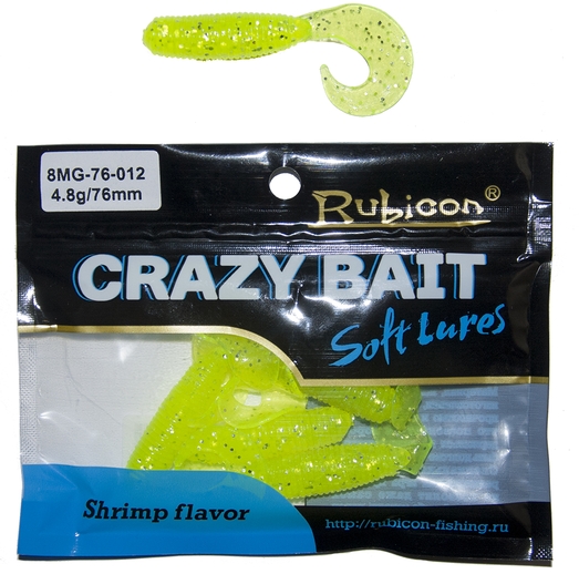 

Силиконовая приманка RUBICON Crazy Bait MG 4.8g, 76mm, цвет 012 (6 шт), Желтый, Crazy Bait MG
