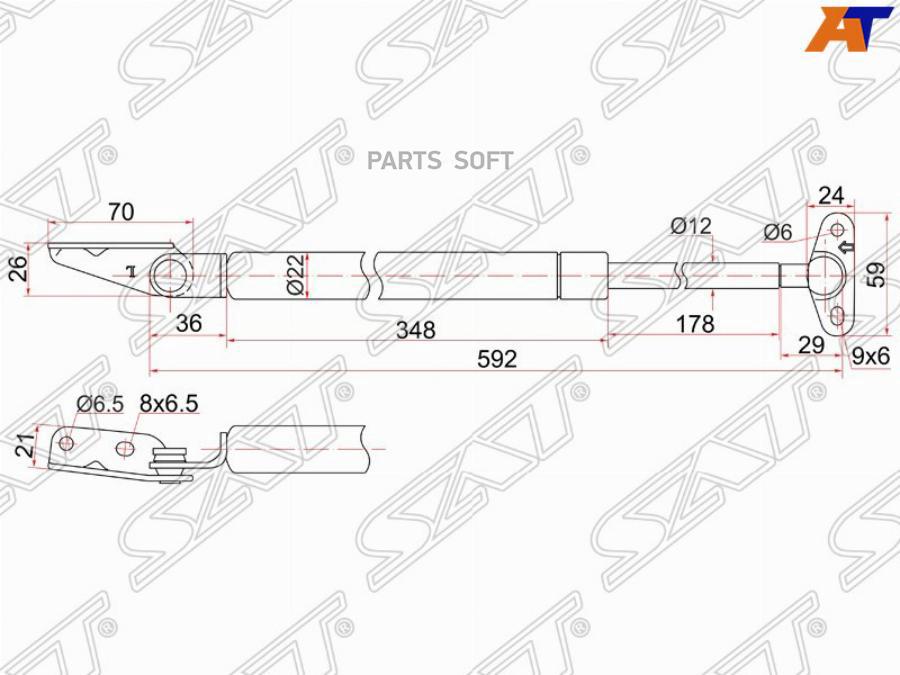 

Амортизатор Задней Двери Toyota Corolla Wag 93-97 Lh (левый) Sat арт. ST-68960-19485