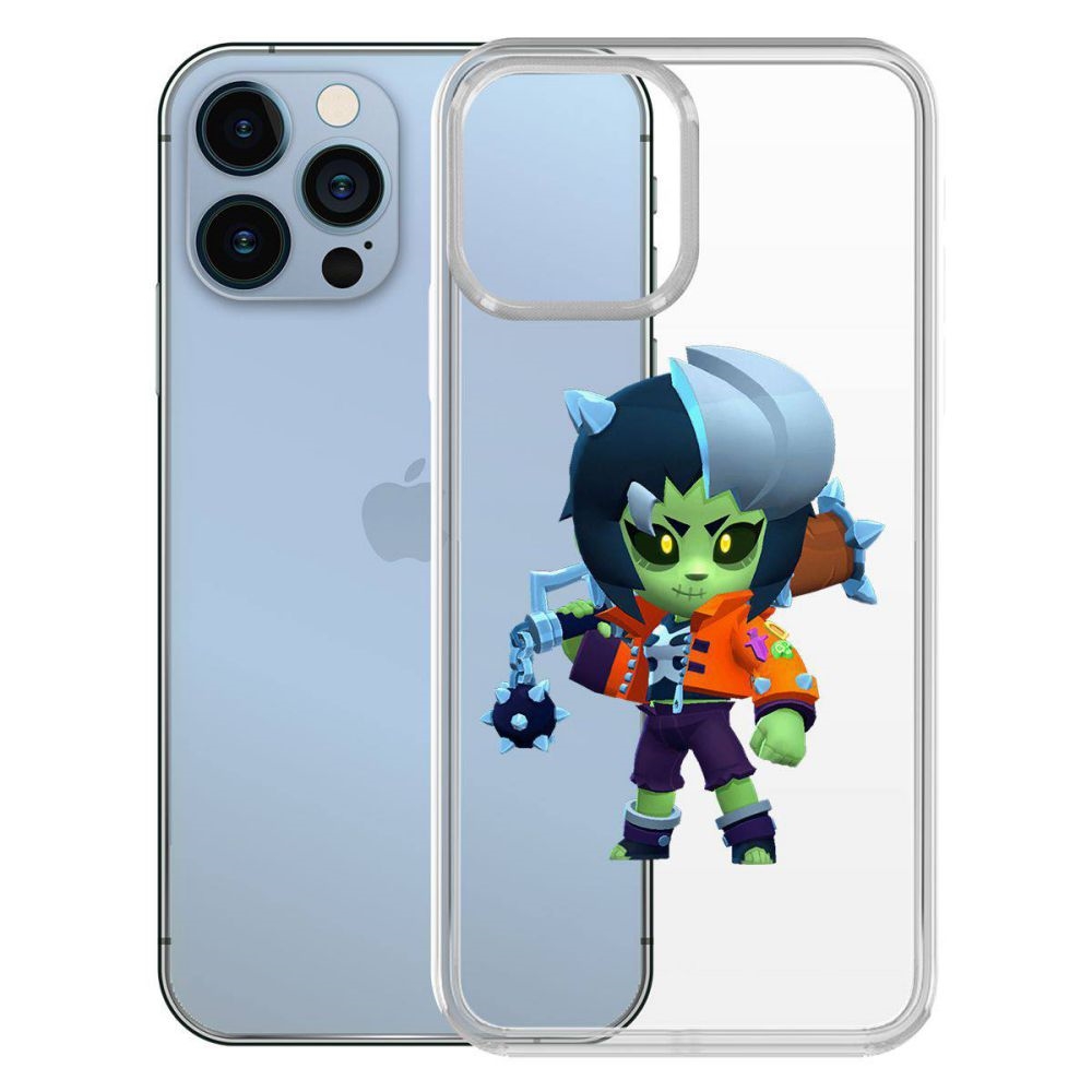 

Чехол-накладка Brawl Stars-ЗомБиби для iPhone 13, Прозрачный