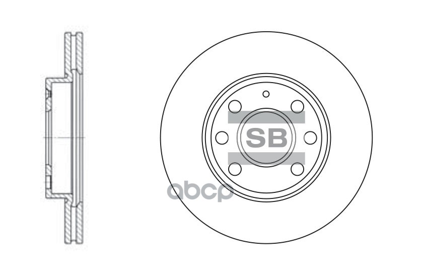 фото Диск тормозной опель/opel corsa c 1.0-1.7 00- передний sangsin brake арт. sd5102