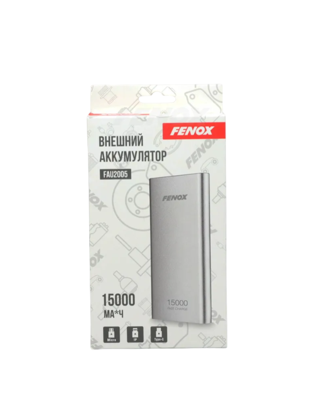 

Внешний Аккумулятор Power Bank 20000ma Металл/Abs Пластик Musb Usb-C 3а FENOX арт. FAU2005