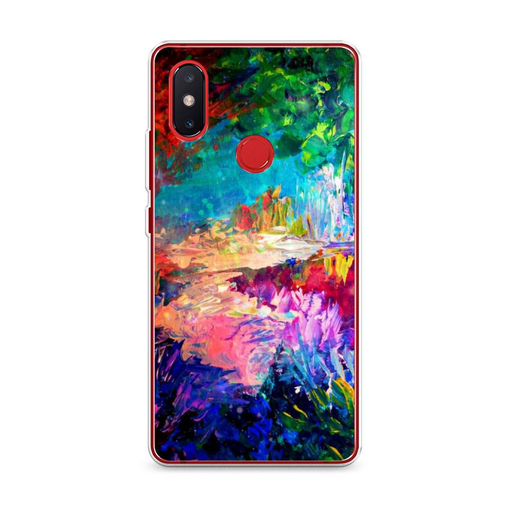 

Чехол на Xiaomi Mi 8 SE "Лес-гуашь", Синий;розовый;зеленый, 33750-4