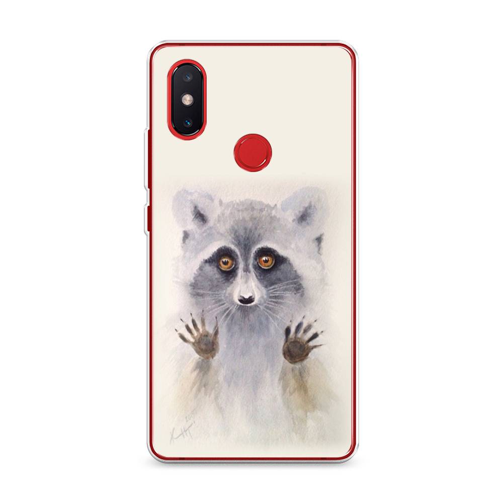 

Чехол на Xiaomi Mi 8 SE "Енот за стеклом", Бежевый;серый, 33750-4