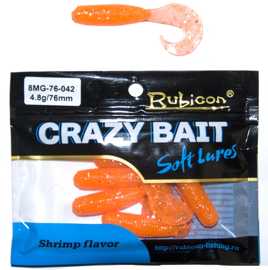 

Силиконовая приманка RUBICON Crazy Bait MG 4.8g, 76mm, цвет 042 (6 шт), Оранжевый, Crazy Bait MG