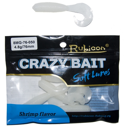 

Силиконовая приманка RUBICON Crazy Bait MG 4.8g, 76mm, цвет 050 (6 шт), Белый, Crazy Bait MG