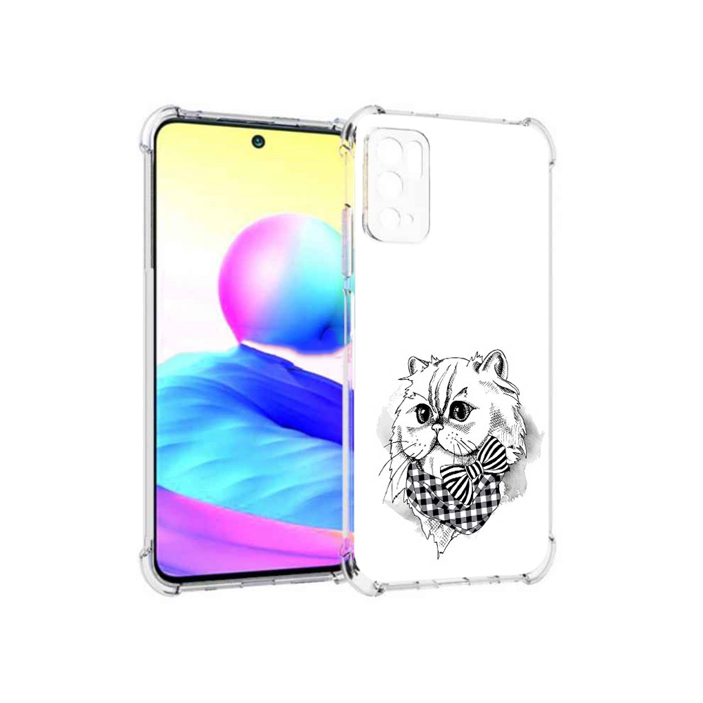 

Чехол MyPads Tocco для Xiaomi Poco M3 Pro нарисованная красивая кошечка, Прозрачный, Tocco