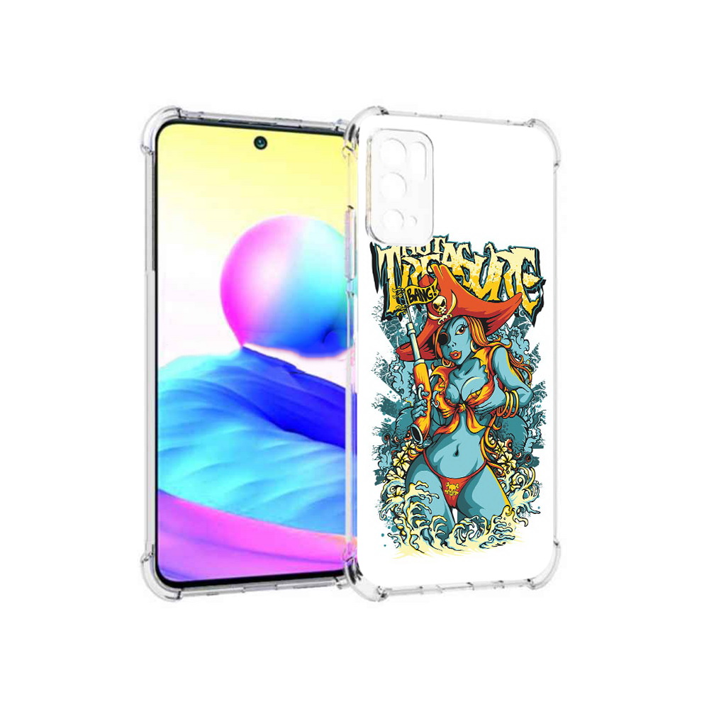 

Чехол MyPads Tocco для Xiaomi Poco M3 Pro нарисованная синяя девушка комикс, Прозрачный, Tocco