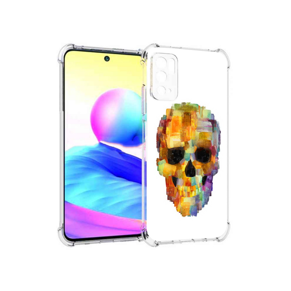 

Чехол MyPads Tocco для Xiaomi Poco M3 Pro нарисованный череп, Прозрачный, Tocco