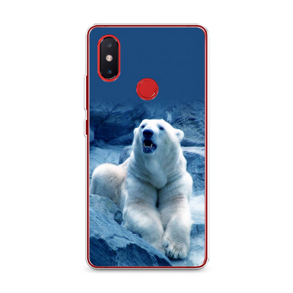 

Чехол на Xiaomi Mi 8 SE "Белый медведь", Голубой;белый, 33750-1
