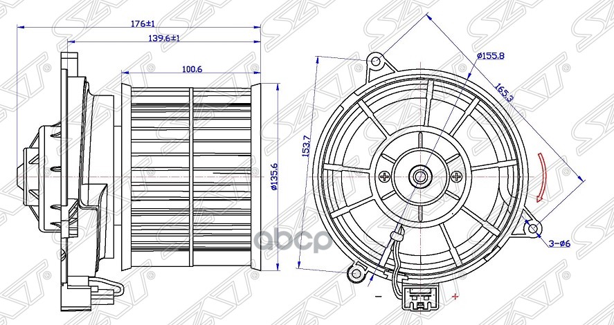 

Мотор Отопителя Салона Ford Fusion 02-/Fiesta 02- Sat арт. ST-1252926