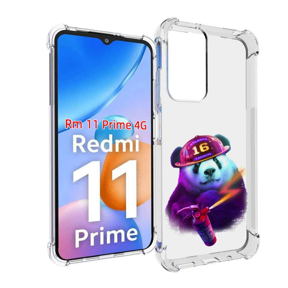 

Чехол MyPads Яркая панда детский для Xiaomi Redmi 11 Prime 4G, Прозрачный, Tocco