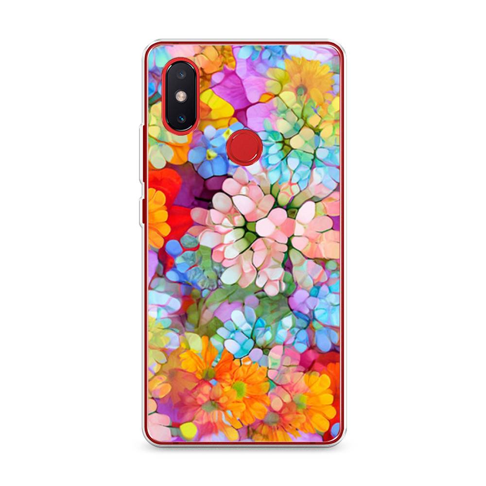 

Чехол на Xiaomi Mi 8 SE "Цветы витраж", Оранжевый;розовый;голубой, 33750-3