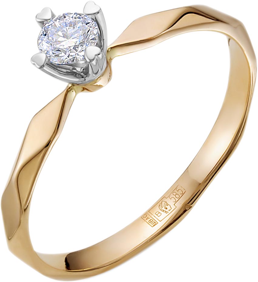 

Кольцо помолвочное из красного золота с бриллиантом р. 16 Azamant jewelry 01-01-200_16, 01-01-200_16