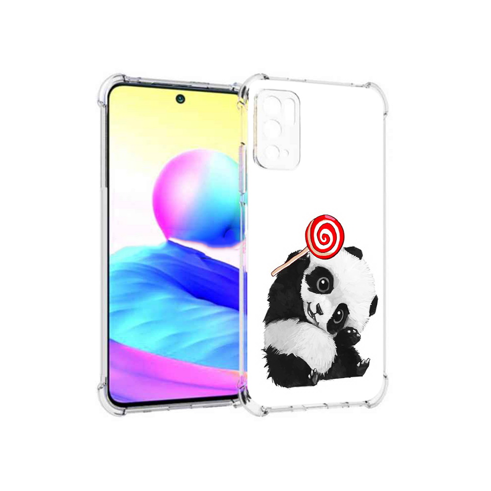 

Чехол MyPads Tocco для Xiaomi Poco M3 Pro панда с леденцом, Прозрачный, Tocco