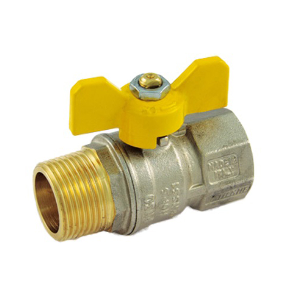

Кран шаровой газовый Tiemme 1/2 ВР(г) х 1/2 НР(ш) бабочка