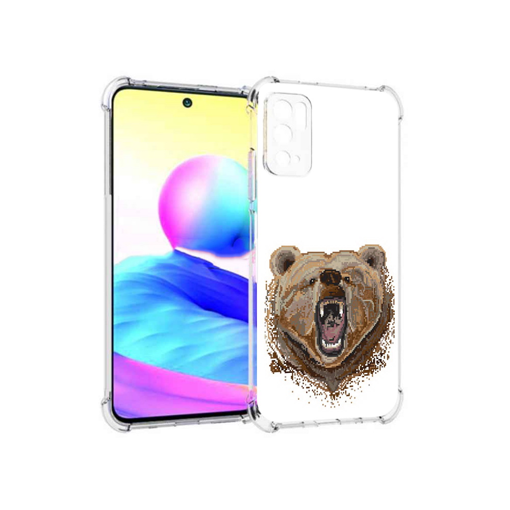 

Чехол MyPads Tocco для Xiaomi Poco M3 Pro пиксельный медведь, Прозрачный, Tocco