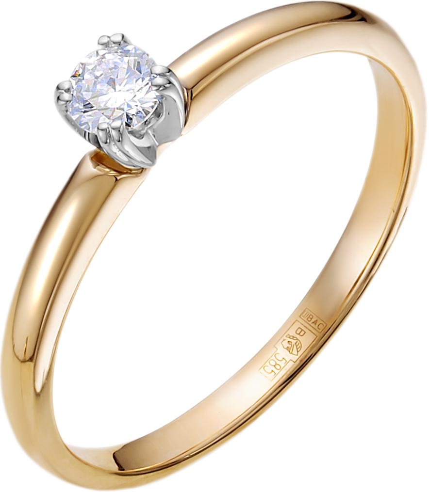 

Кольцо помолвочное из красного золота с бриллиантом р. 17 Azamant jewelry 01-01-211_17, 01-01-211_17