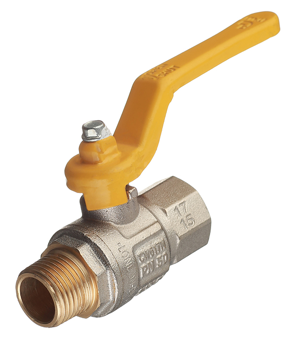 

Кран шаровой газовый Tiemme 1/2 ВР(г) х 1/2 НР(ш) ручка
