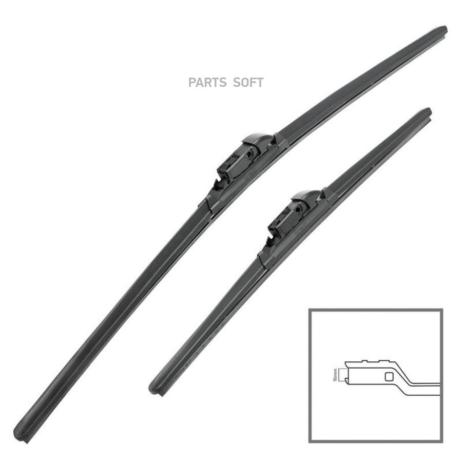 

Щётки С/О 650/480мм Blade-Set Hybrid HEYNER арт. 020 290
