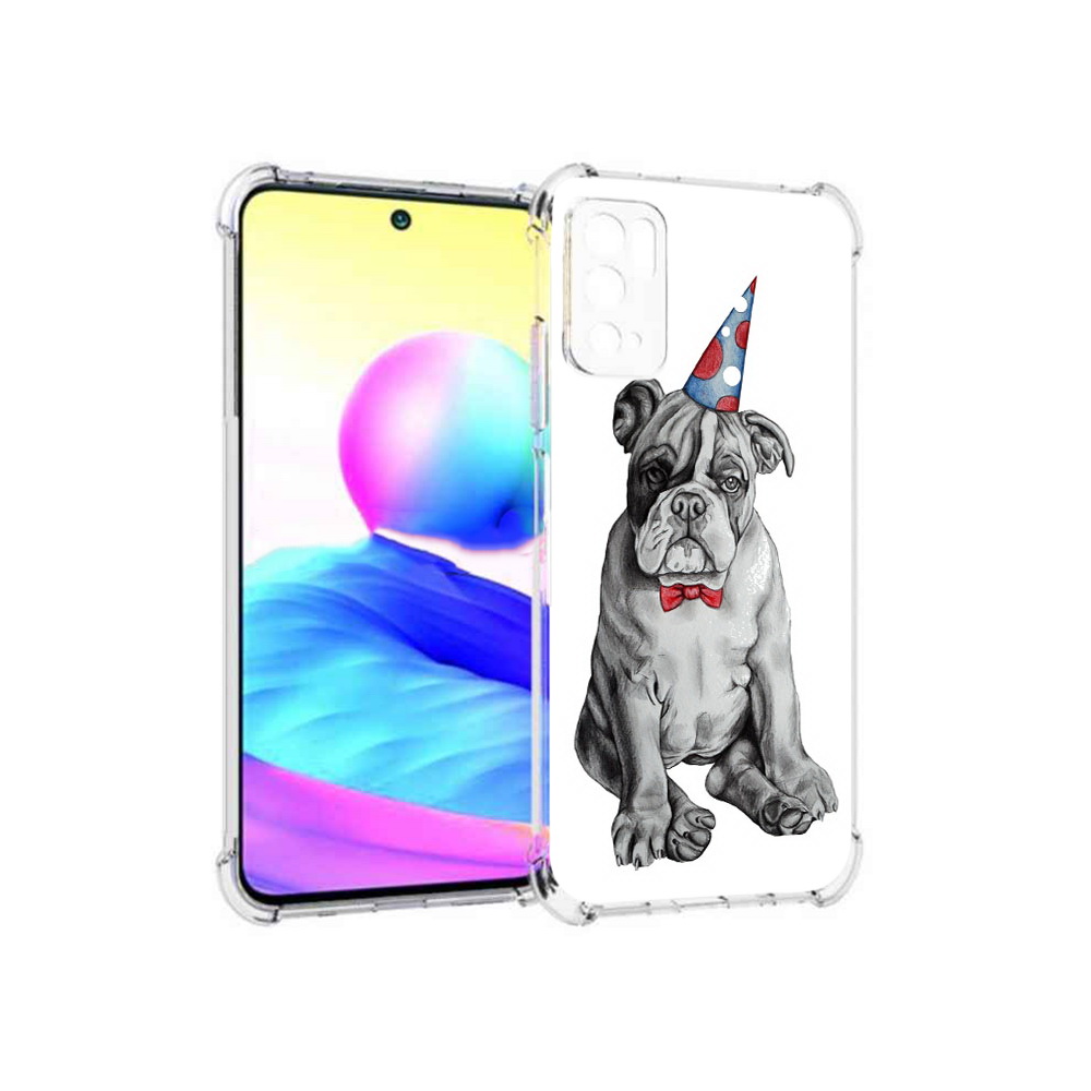 

Чехол MyPads Tocco для Xiaomi Poco M3 Pro праздничный щенок, Прозрачный, Tocco