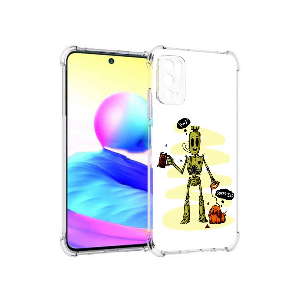 

Чехол MyPads Tocco для Xiaomi Poco M3 Pro прикольный робот, Прозрачный, Tocco
