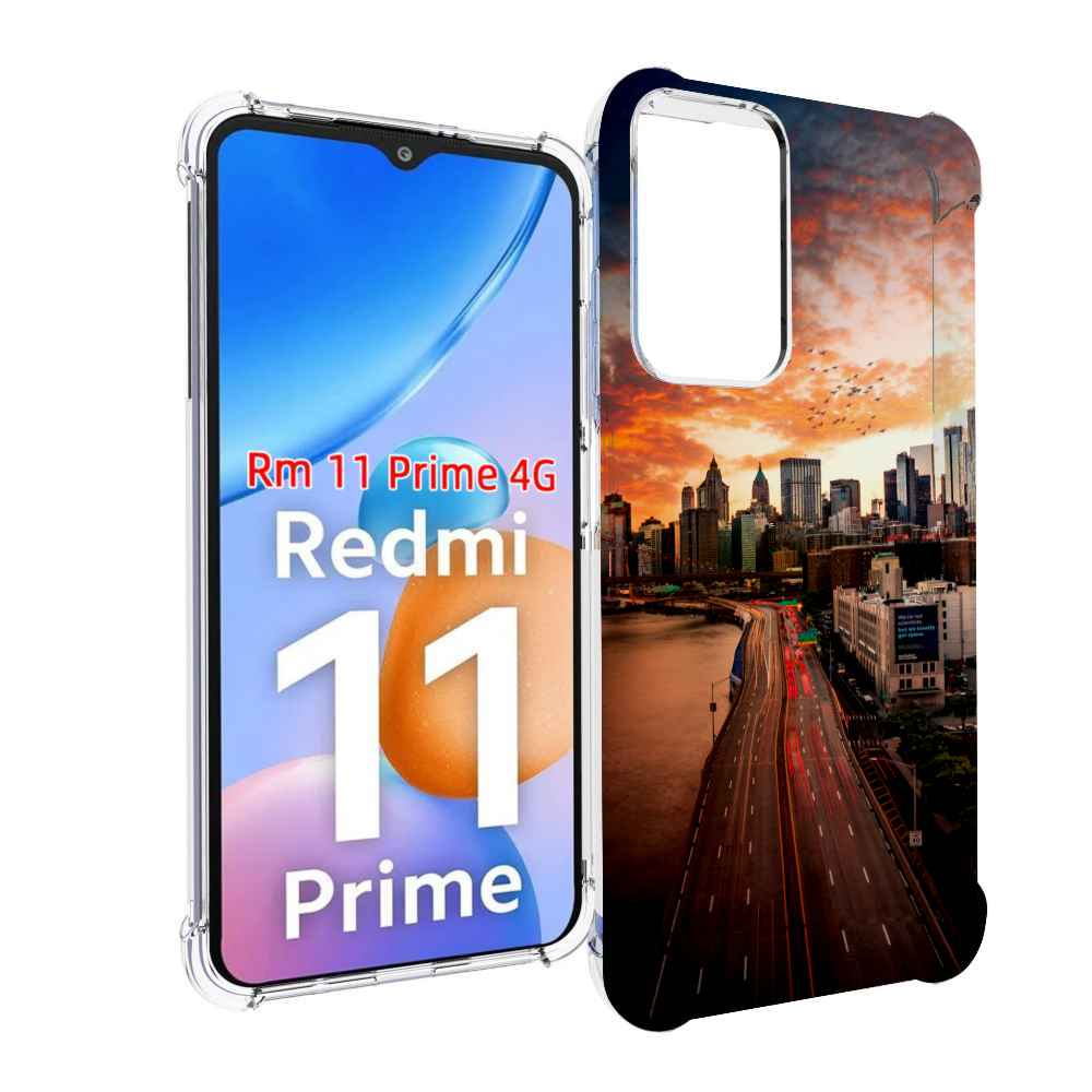 

Чехол MyPads американский город фото для Xiaomi Redmi 11 Prime 4G, Прозрачный, Tocco