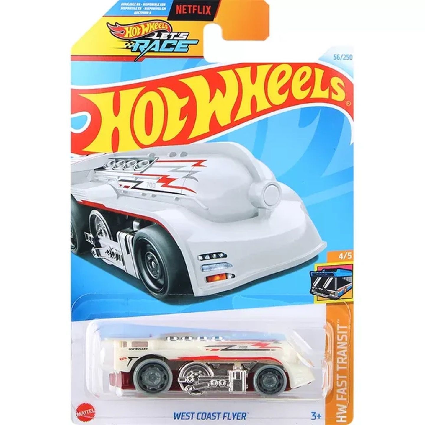 

Машинка металлическая HTD11 Hot Wheels коллекционная West Coast Flyer, Белый;серый, HW-metall-all