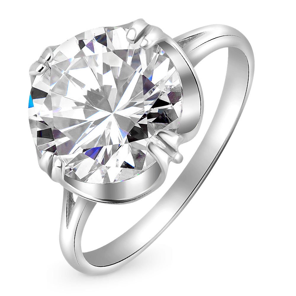 

Кольцо женское из серебра с цирконом 585Gold 701006794, р. 21, 701006794