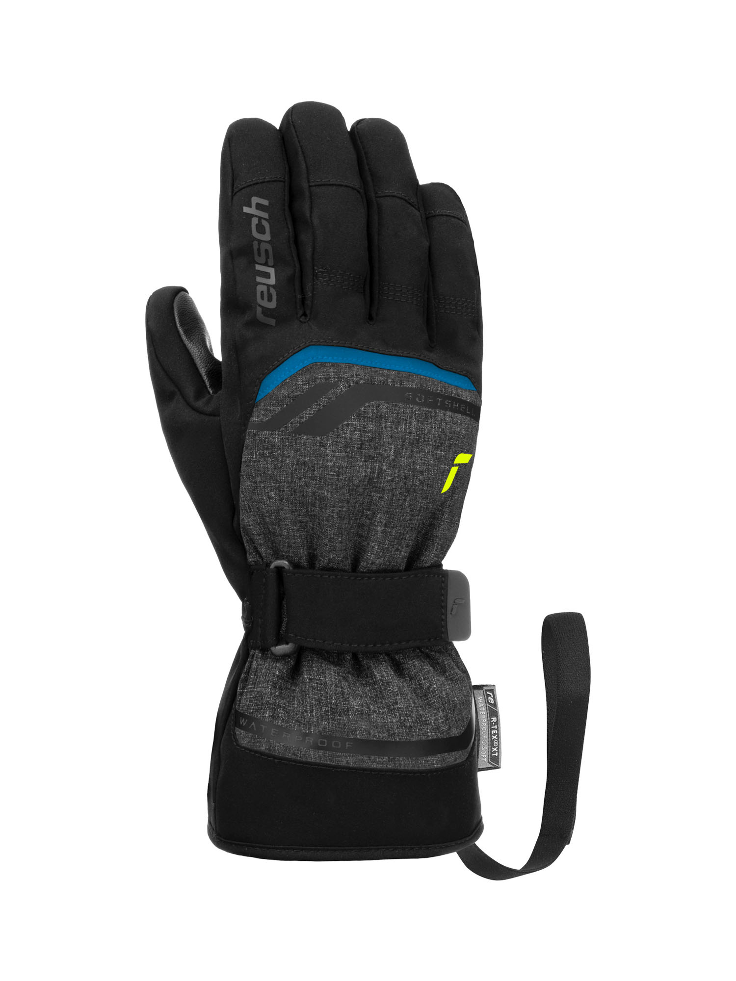 

Перчатки Reusch Primus R-Tex Xt Blck Mel/Saf Yel/Bril Blu (Inch (Дюйм):9,5), Голубой;серый;черный, Primus R-Tex Xt