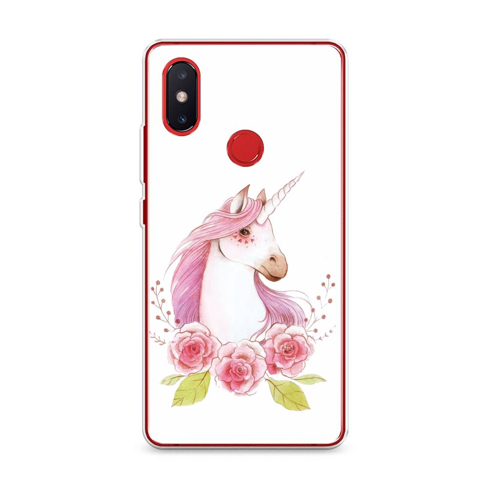 

Чехол на Xiaomi Mi 8 SE "Единорог цветы", Белый;розовый;серый, 33750-1