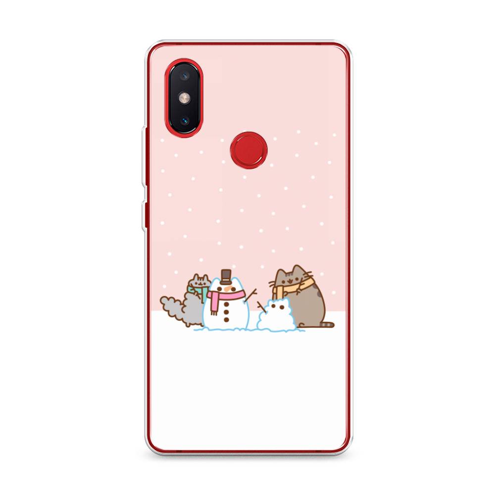 

Чехол на Xiaomi Mi 8 SE "Котики в снегу", Розовый;белый;серый, 33750-5