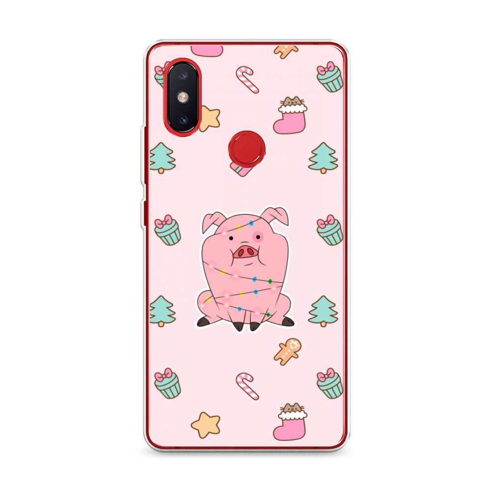 

Чехол на Xiaomi Mi 8 SE "Розовая свинка", Розовый;зеленый, 33750-5