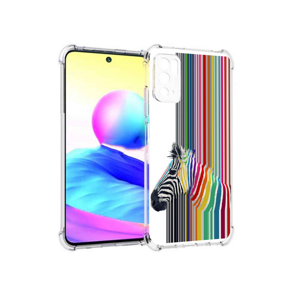 

Чехол MyPads Tocco для Xiaomi Poco M3 Pro радужная зебра, Прозрачный, Tocco