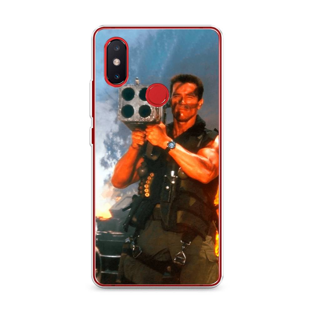 

Чехол на Xiaomi Mi 8 SE "Арнольд Шварцнеггер с базукой", Голубой;коричневый, 33750-6
