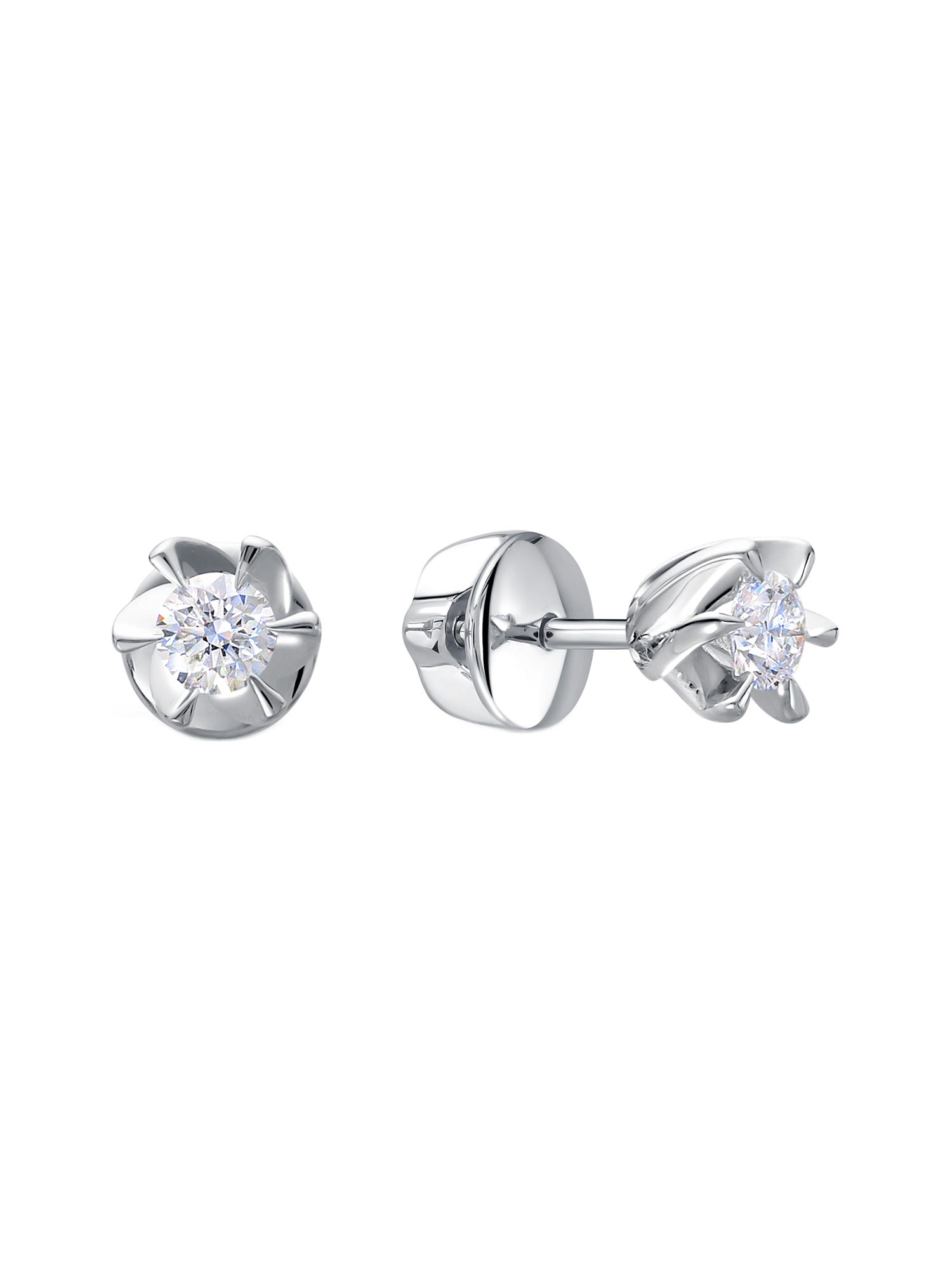 

Серьги из белого золота с бриллиантами Azamant jewelry 05-02-018, 05-02-018
