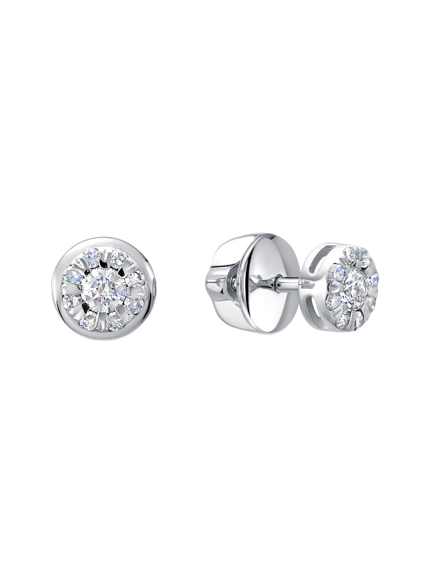 

Серьги из белого золота с бриллиантами Azamant jewelry 05-02-024, 05-02-024