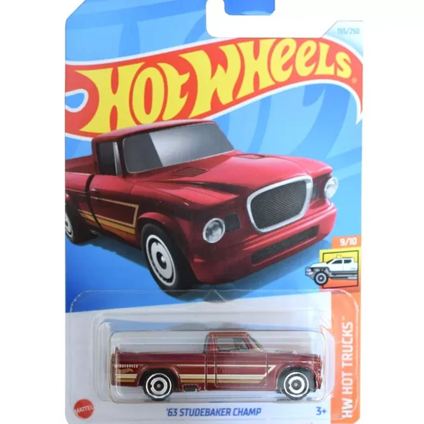 

Машинка металлическая Hot Wheels HTC35 коллекционная модель 63 Studebaker Champ, Красный, HW-metall-all