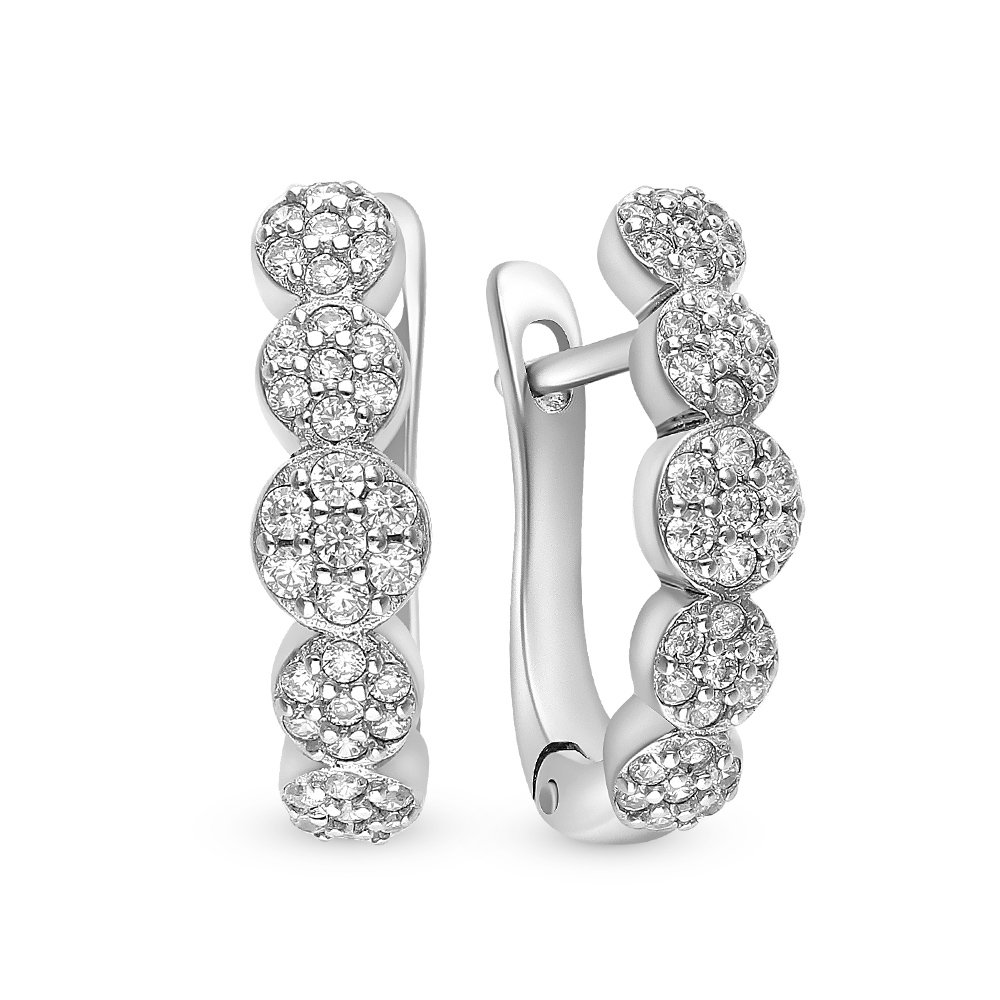 

Серьги из серебра с цирконом 585Gold 702007314, 702007314