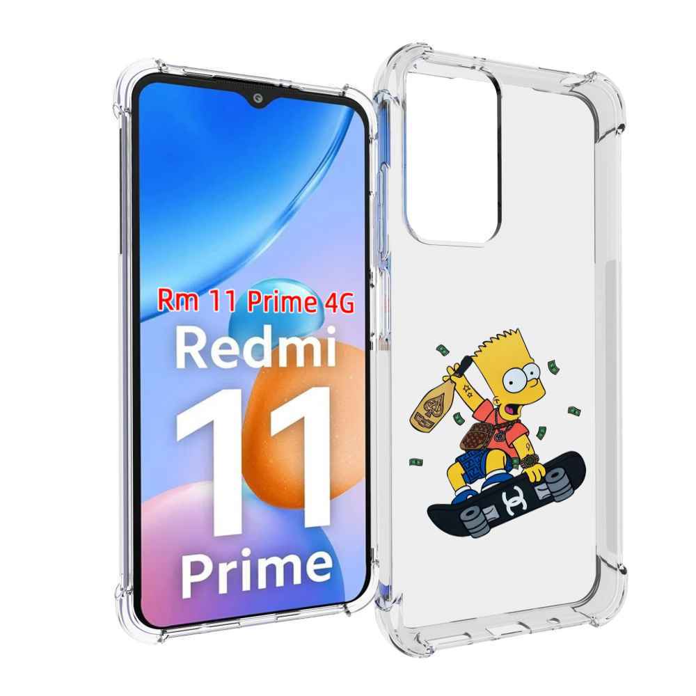 Чехол MyPads барт-скейтер детский для Xiaomi Redmi 11 Prime 4G
