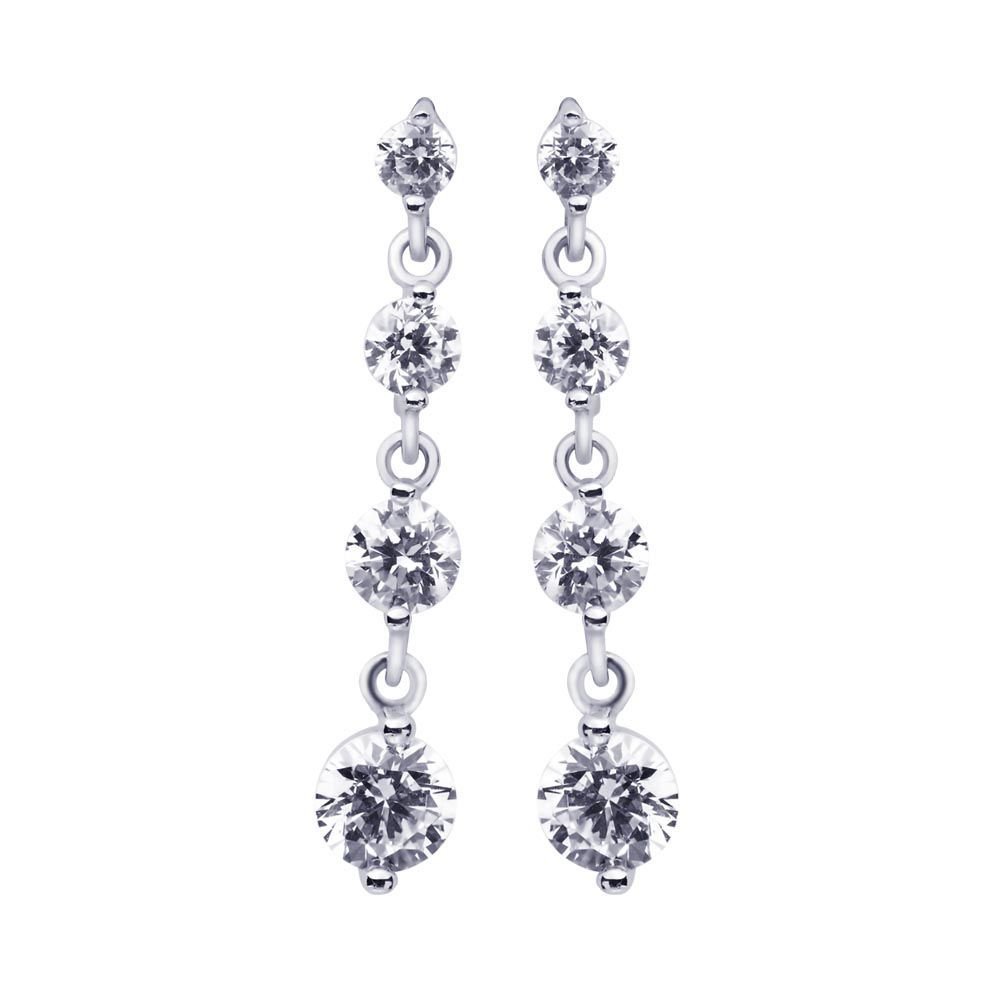 

Серьги из серебра с цирконом 585Gold 702006561, 702006561