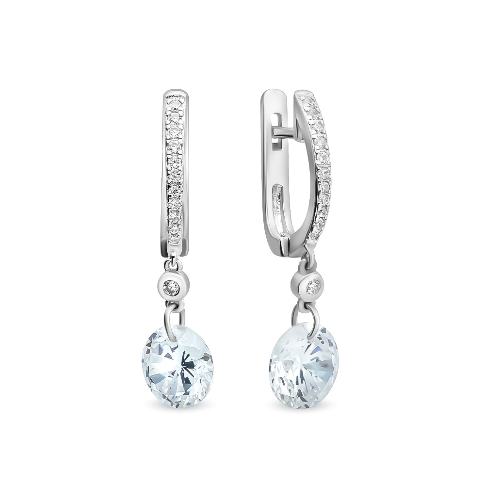 

Серьги из серебра с цирконом 585Gold 702006158, 702006158