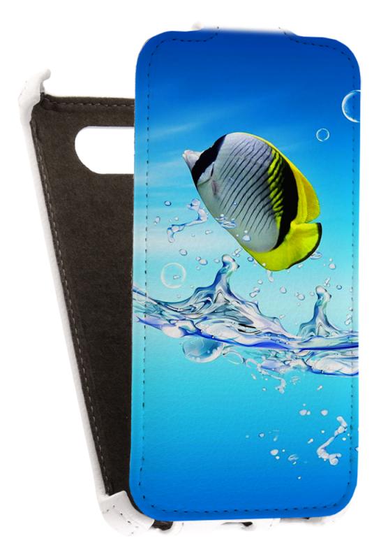 

Кожаный чехол для Nokia Lumia 820 Redberry Leather Case (Белый) (Дизайн 150)